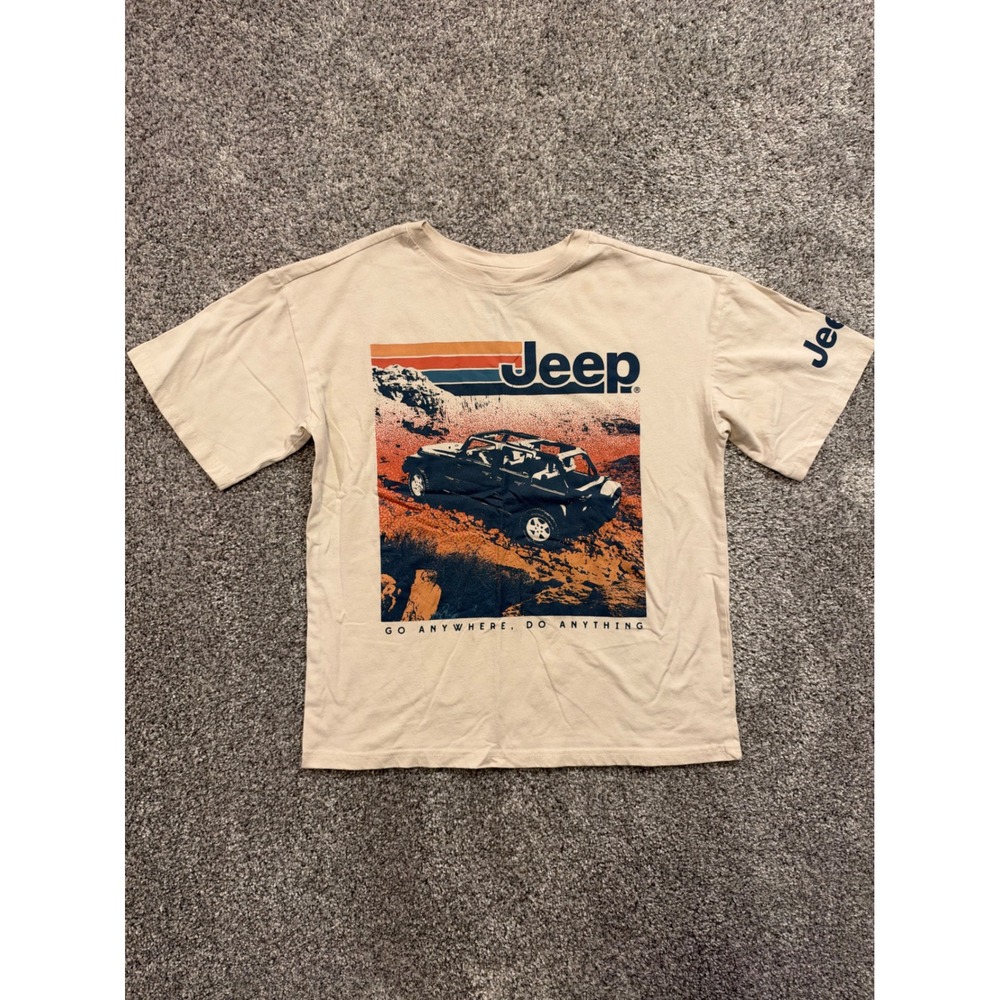 Jeep Graphic Tee Kids 14/16 Birch Go Anywhere Do Anything JFP004ABBWT